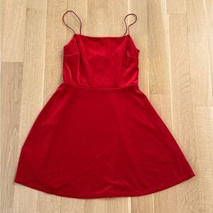 Urban Outfitters Red Spaghetti Strap A-Line Mini Dress
